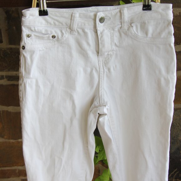 bp White High Waist Distressed Skinny Jeans SZ 7 - Picture 3 of 7